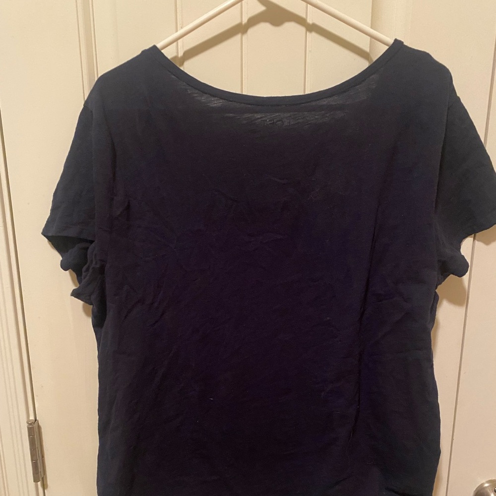 LOFT Burgundy & Navy tops-Size XL - Picture 7 of 7